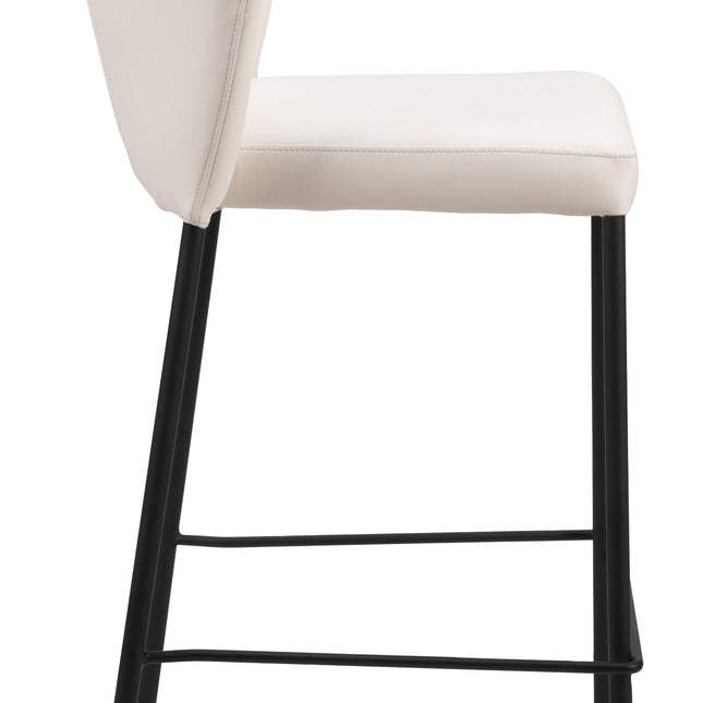 Linz Counter Stool (Set of 2) Cream Counter Stools TriadCommerceInc   