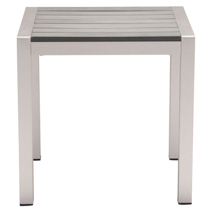 Cosmopolitan Side Table Gray & Silver Tables [TriadCommerceInc]   
