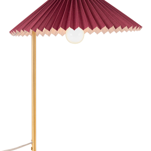 Charo Table Lamp Red & Gold Table Lamps TriadCommerceInc   