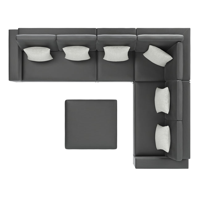 Corona del Mar Modular Sectional Set Graphite Seating [TriadCommerceInc]   