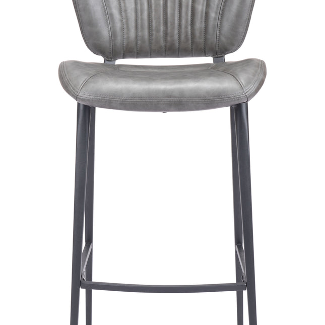 Terrence Barstool Vintage Gray Barstools TriadCommerceInc   