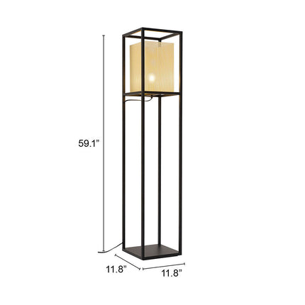 Yves Floor Lamp Gold & Black Floor Lamps [TriadCommerceInc]   