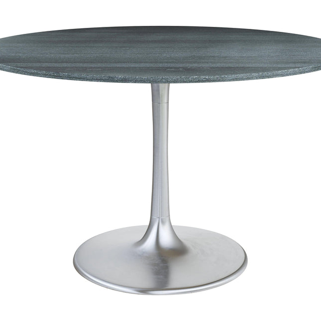 Metropolis Dining Table Gray & Silver Tables TriadCommerceInc Default Title  