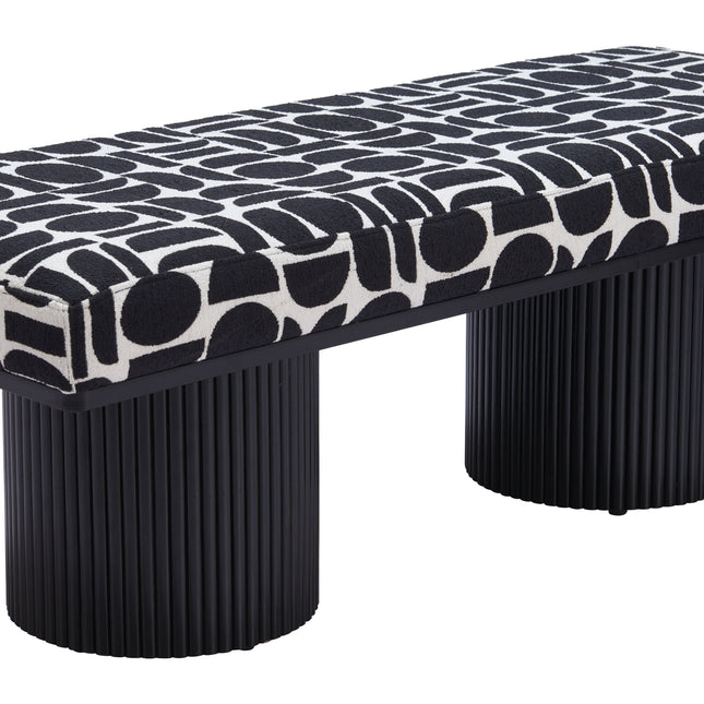 Botoia Bench Black & White Benches TriadCommerceInc   