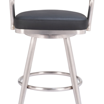 Vagur Swivel Barstool Black Barstools [TriadCommerceInc]   