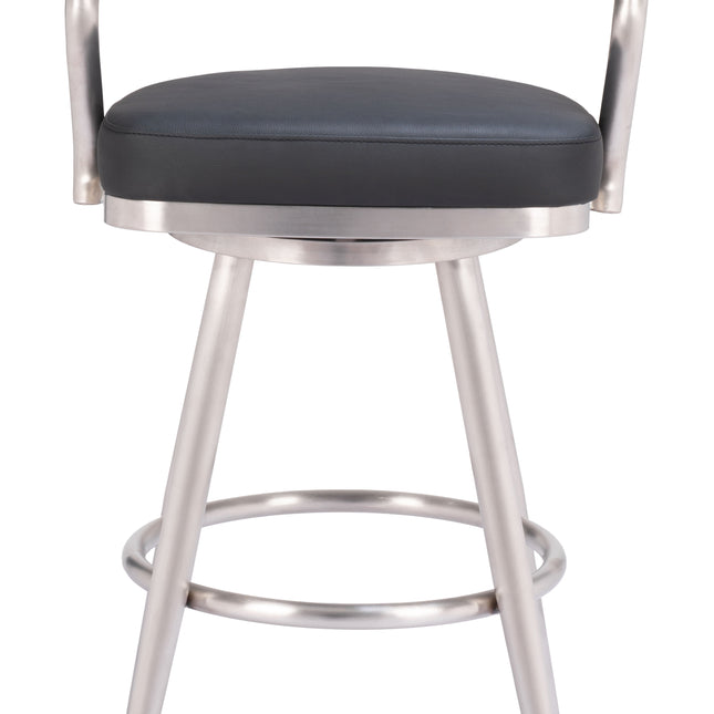 Vagur Swivel Barstool Black Barstools TriadCommerceInc   