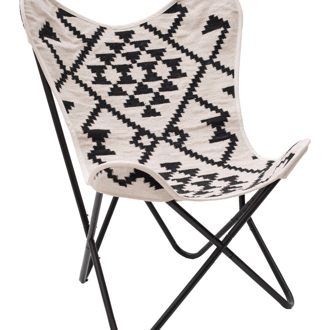 Rabat Accent Chair Beige & Black Chairs TriadCommerceInc   