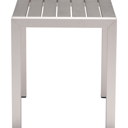 Cosmopolitan Side Table Gray & Silver Tables [TriadCommerceInc]   
