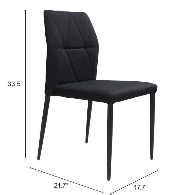 Revolution Dining Chair (Set of 4) Black Chairs TriadCommerceInc   