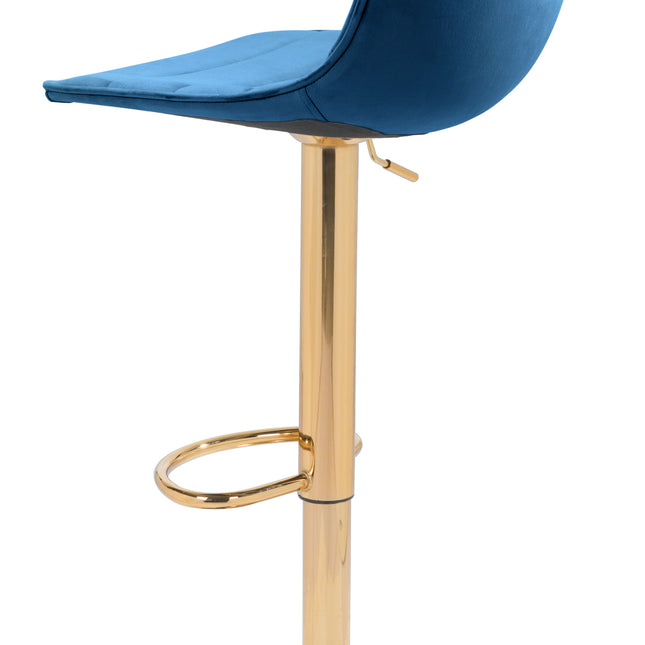 Prima Barstool Dark Blue & Gold Barstools TriadCommerceInc   