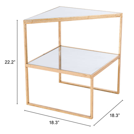 Planes Side Table Gold Side Tables [TriadCommerceInc]   