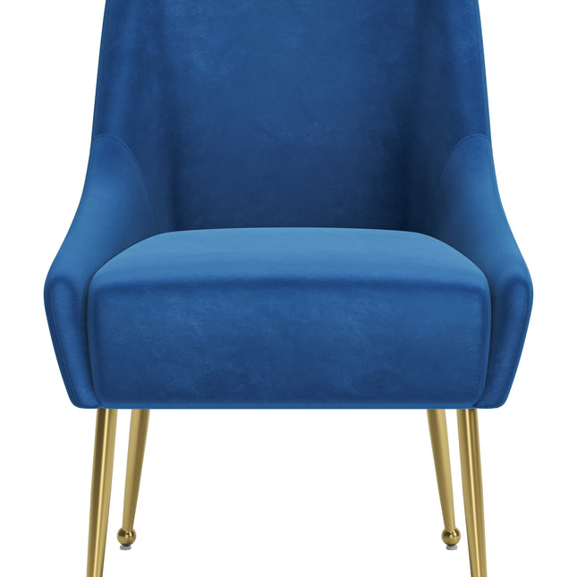 Maxine Dining Chair Navy Blue & Gold Chairs TriadCommerceInc   