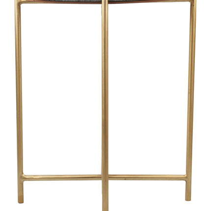 David Side Table Gray & Gold Side Tables TriadCommerceInc   