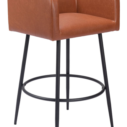 Horbat Barstool (Set of 2) Brown Barstools [TriadCommerceInc]   