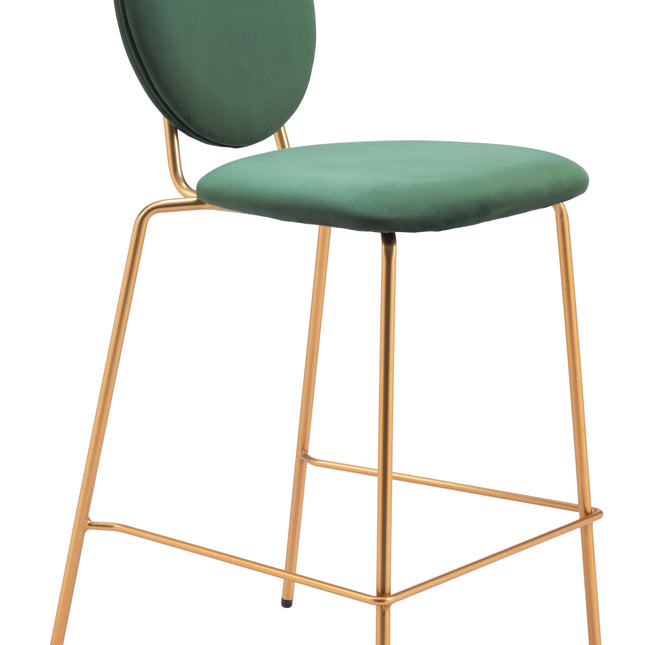 Odessa Counter Stool (Set of 2) Green & Gold Counter Stools TriadCommerceInc   