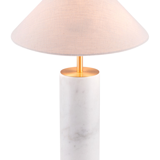 Ciara Table Lamp Beige & White Table Lamps TriadCommerceInc   