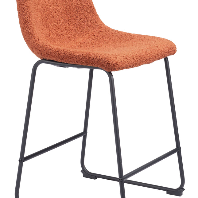 Smart Counter Stool (Set of 2) Burnt Orange Counter Stools TriadCommerceInc   