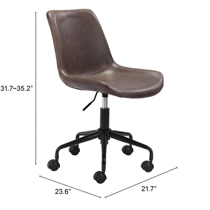 Byron Office Chair Brown Chairs TriadCommerceInc   