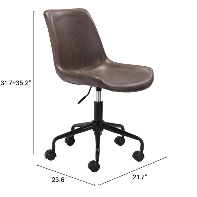 Byron Office Chair Brown Chairs TriadCommerceInc   