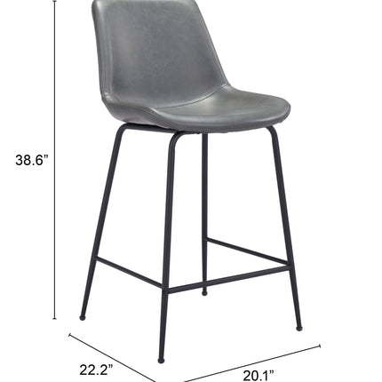 Byron Counter Stool Gray Counter Stools [TriadCommerceInc]   
