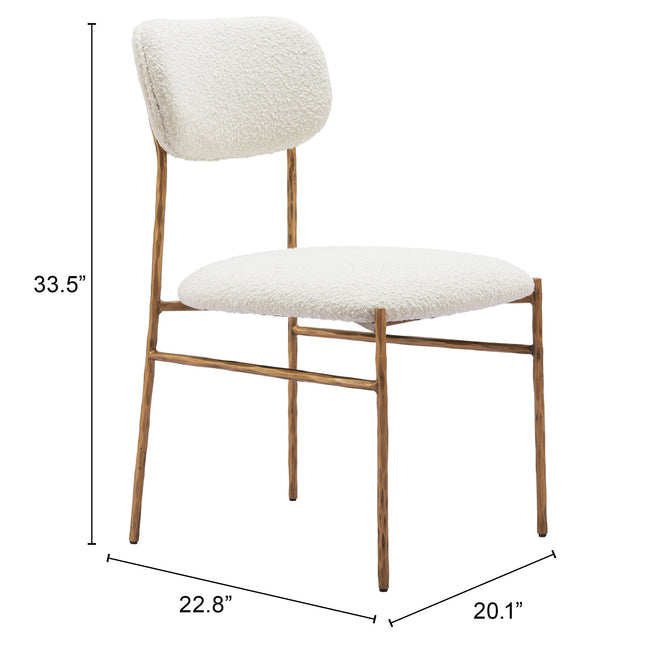 Sydhavnen Dining Chair Cream & Gold Chairs TriadCommerceInc   