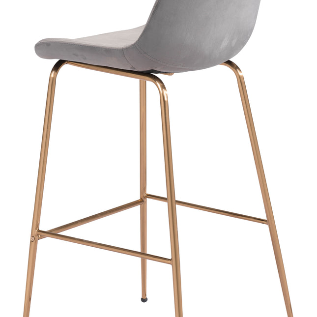 Tony Barstool Gray & Gold Barstools TriadCommerceInc   