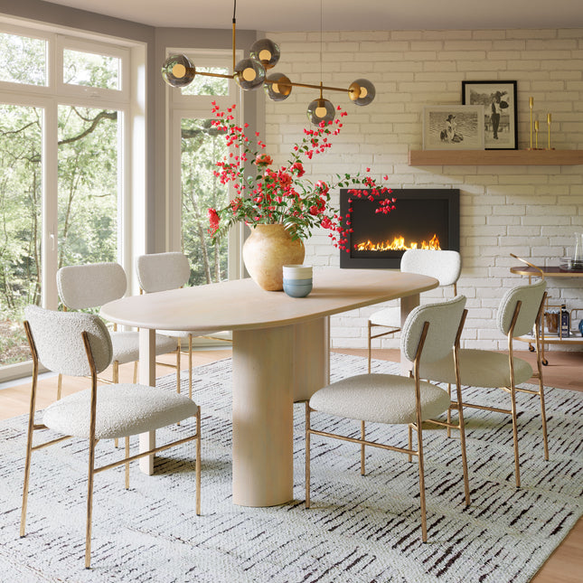 Sydhavnen Dining Chair Cream & Gold Chairs TriadCommerceInc   