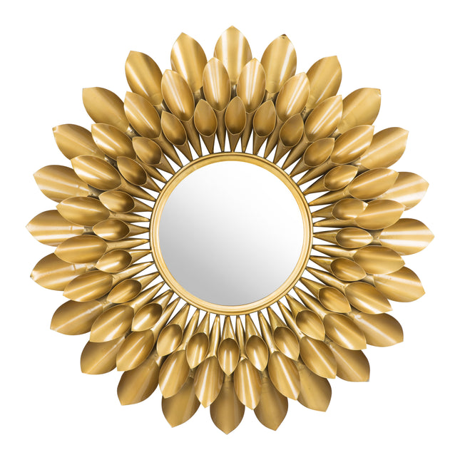 Sunflower Round Mirror Gold Mirrors [TriadCommerceInc]   