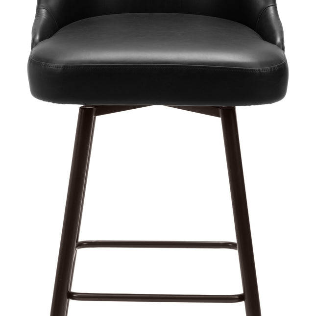 Keppel Swivel Barstool Black & Bronze Barstools TriadCommerceInc   