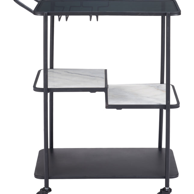 Constanza Bar Cart Black Storage TriadCommerceInc   