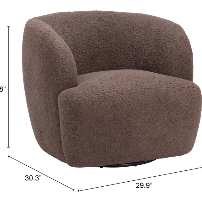 Govan Swivel Chair Brown Chairs TriadCommerceInc   