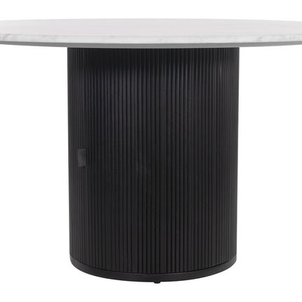 Izola Dining Table White & Black Tables TriadCommerceInc   