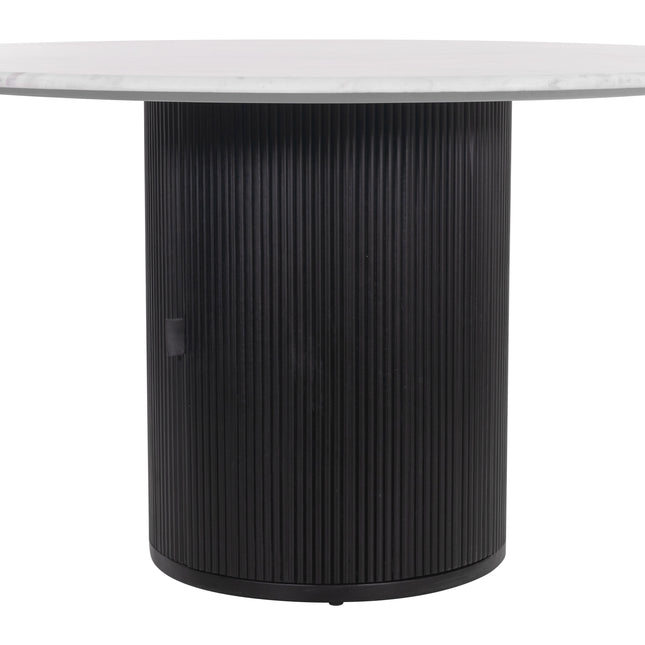 Izola Dining Table White & Black Tables TriadCommerceInc   