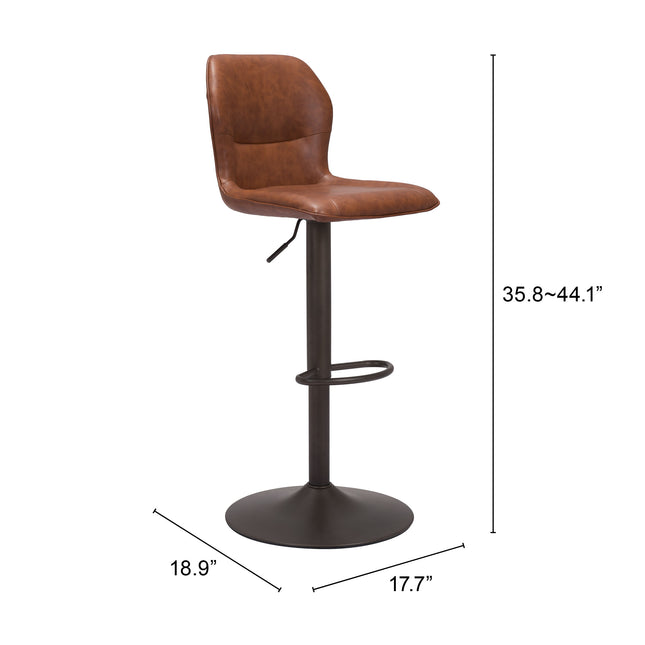 Vital Barstool Vintage Brown & Dark Bronze Barstools TriadCommerceInc   