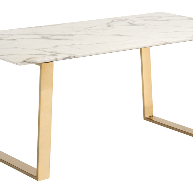 Atlas Dining Table White & Gold Tables TriadCommerceInc Default Title  