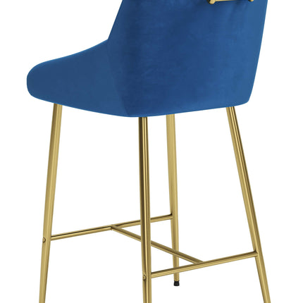 Madelaine Counter Stool Navy Blue & Gold Counter Stools [TriadCommerceInc]   