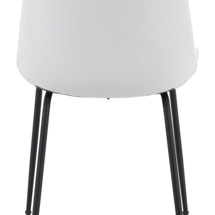 Byron Dining Chair (Set of 2) White Chairs [TriadCommerceInc]   