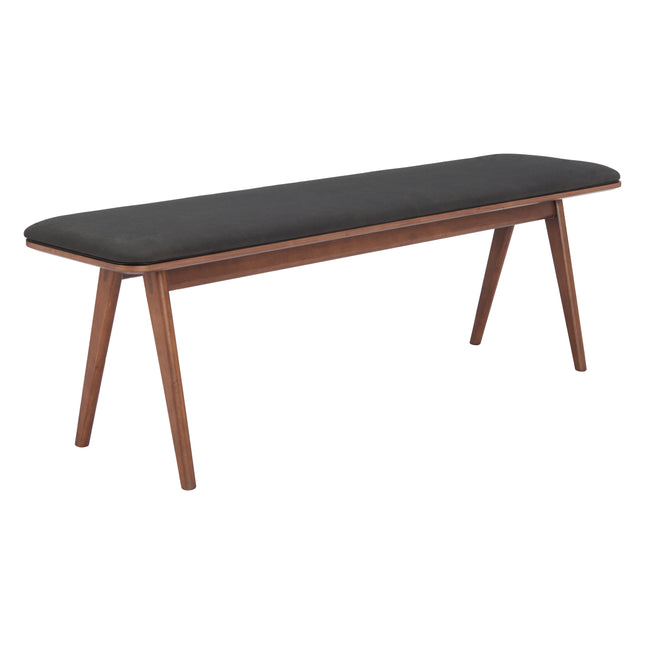 Kazwali Bench Black & Walnut Benches [TriadCommerceInc]   