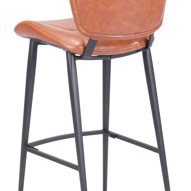 Terrence Barstool Vintage Brown Barstools TriadCommerceInc   