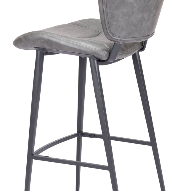 Terrence Barstool Vintage Gray Barstools TriadCommerceInc   