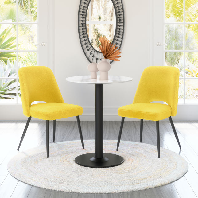 Teddy Dining Chair (Set of 2) Yellow Chairs TriadCommerceInc   