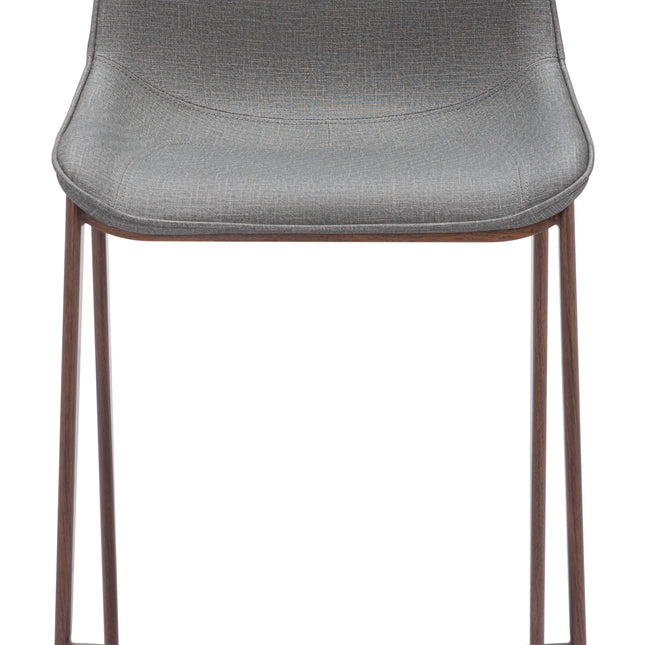 Magnus Counter Stool (Set of 2) Slate Gray & Walnut Counter Stools TriadCommerceInc   