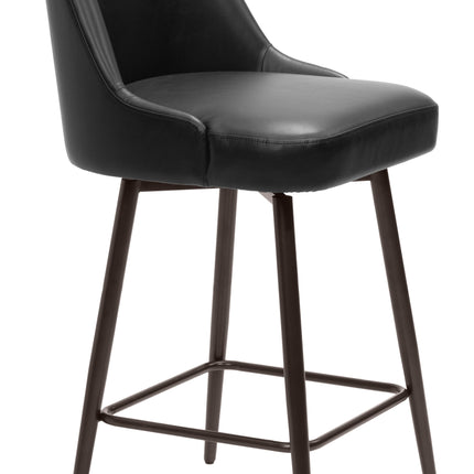 Keppel Swivel Counter Stool Black & Bronze Counter Stools [TriadCommerceInc] Default Title  