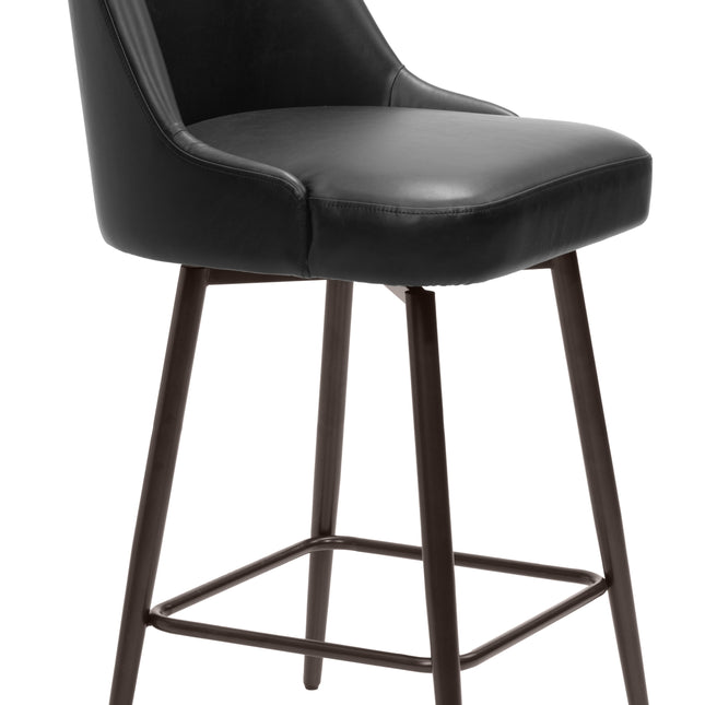 Keppel Swivel Counter Stool Black & Bronze Counter Stools TriadCommerceInc Default Title  