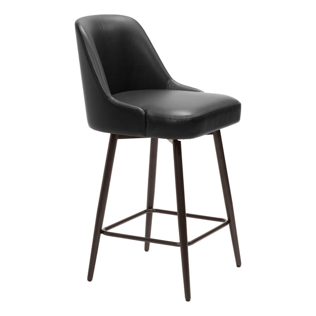 Keppel Swivel Counter Stool Black & Bronze Counter Stools TriadCommerceInc Default Title  