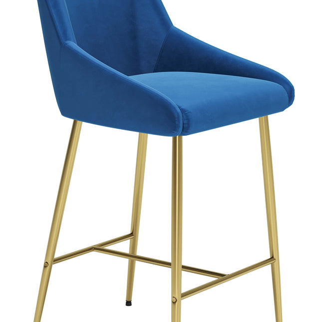 Madelaine Counter Stool Navy Blue & Gold Counter Stools TriadCommerceInc   