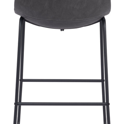 Smart Barstool (Set of 2) Charcoal Barstools [TriadCommerceInc]   