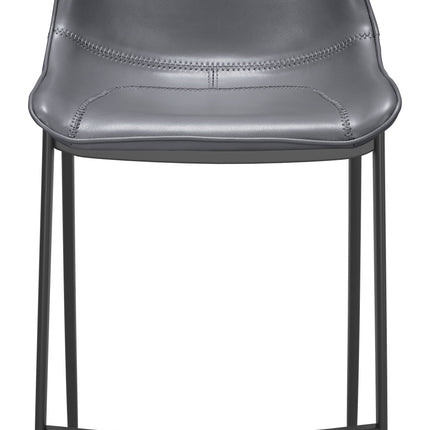 Magnus Counter Stool (Set of 2) Dark Gray & Black Counter Stools [TriadCommerceInc]   