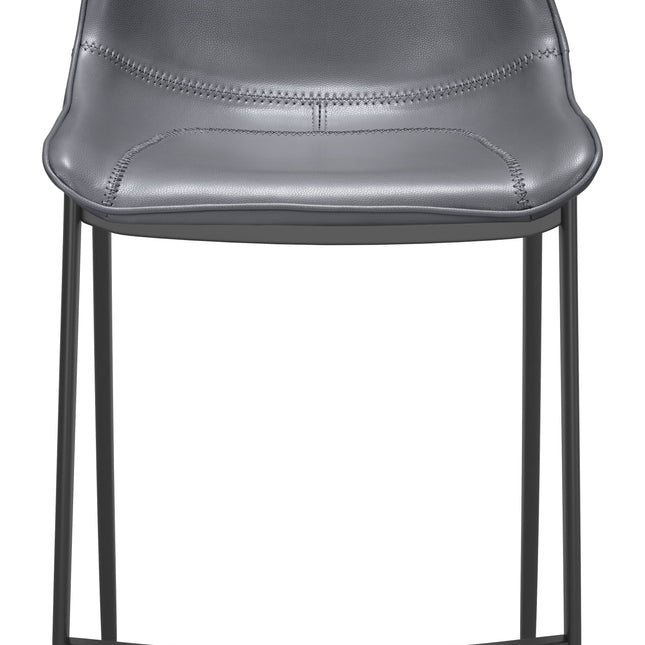 Magnus Counter Stool (Set of 2) Dark Gray & Black Counter Stools TriadCommerceInc   