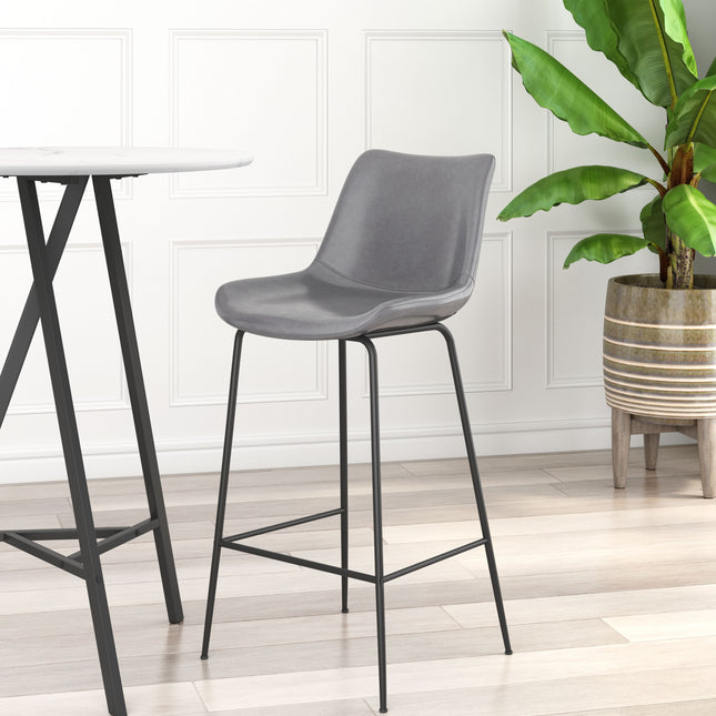 Byron Barstool Gray Barstools TriadCommerceInc   